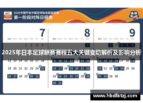 2025年日本足球联赛赛程五大关键变动解析及影响分析