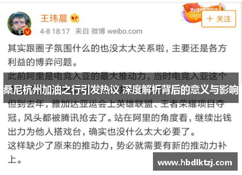 桑尼杭州加油之行引发热议 深度解析背后的意义与影响